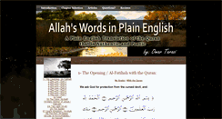 Desktop Screenshot of plainenglishquran.com